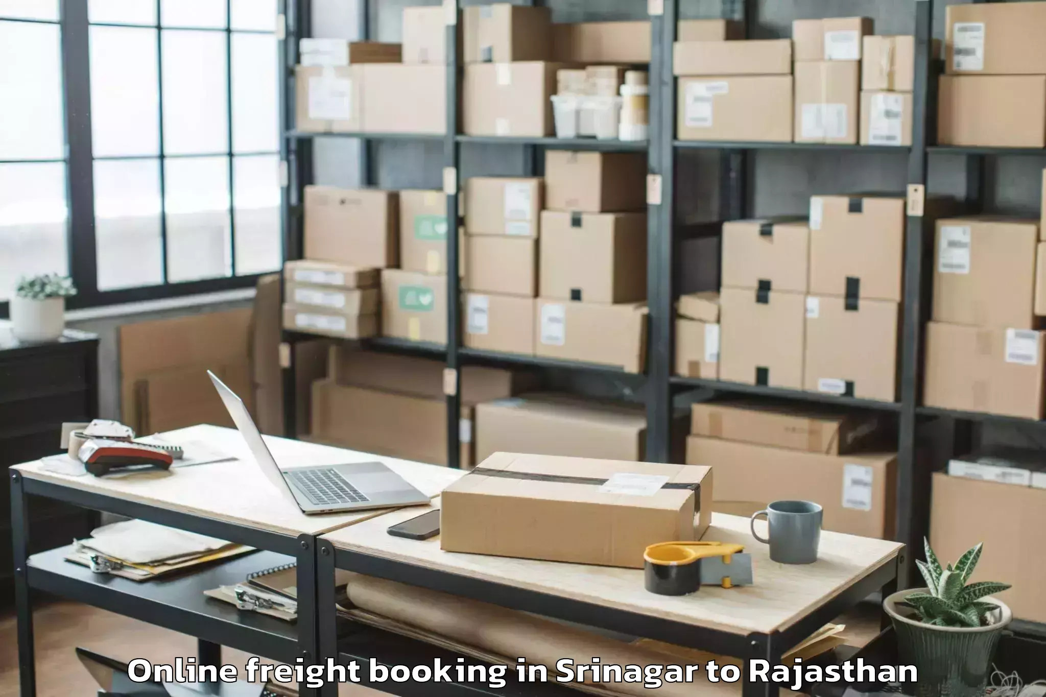 Leading Srinagar to Chomu Online Freight Booking Provider